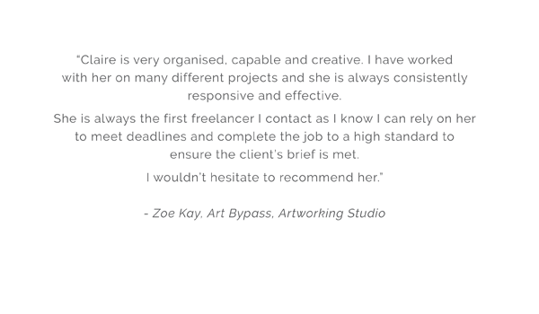 Atlee Design Graphic Design and Artworking Testimonial 2